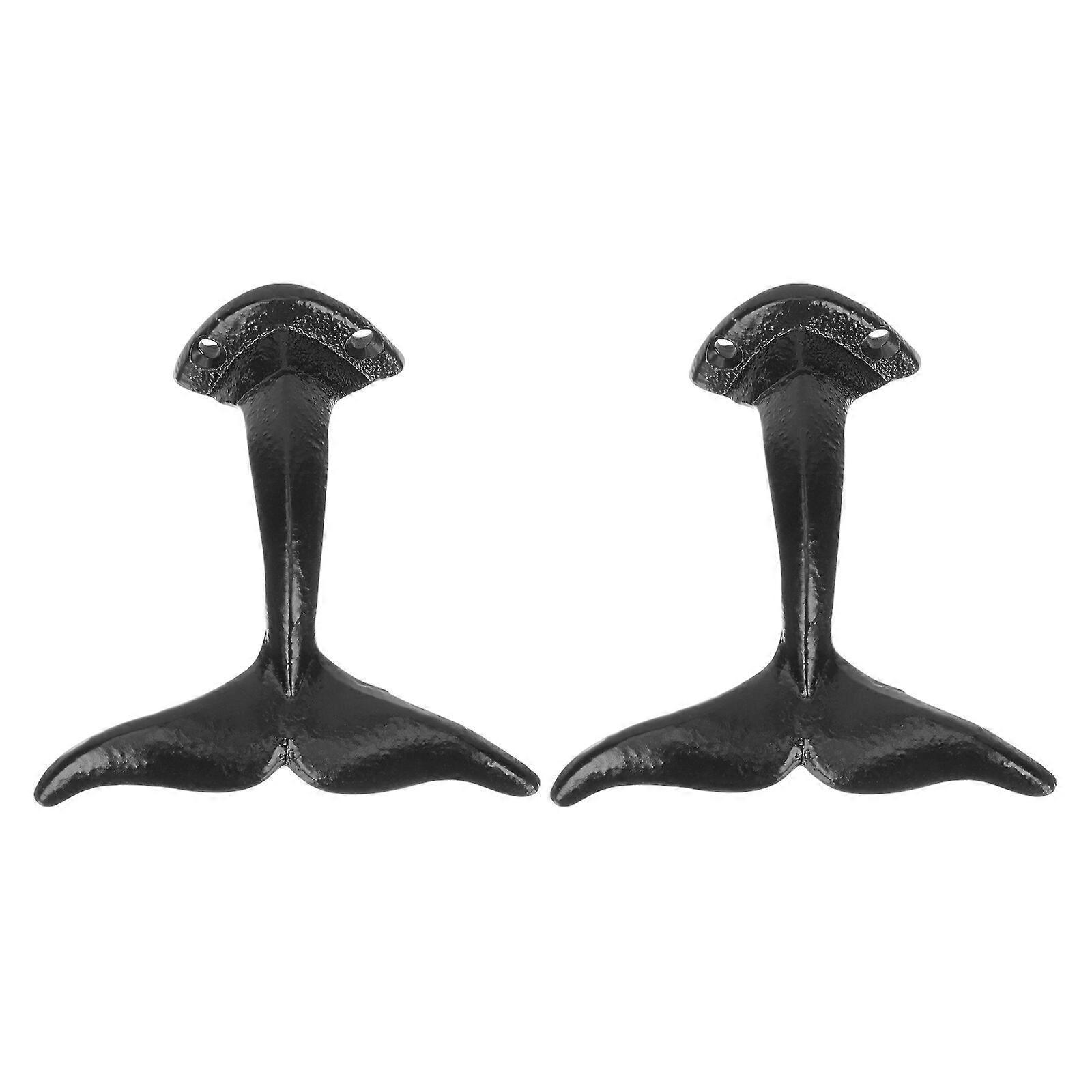 1 Set of Whale Tail Shape Hooks Wall Coat Hooks Wall Hanging Hooks Towel Hanging Hooks