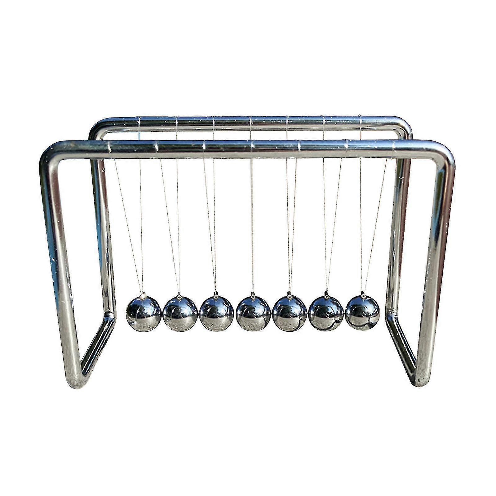 Newton's Cradle Bumper Ball  Ball  Of Physics Decompression Decoration 7 Beads Full Metal Frame Newton's  Ball Tw