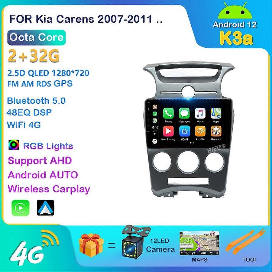 Android 12 2Din Multimedia Player For Kia Carens 2007 2008 2009 2010 2011 Car Radio Carplay Stereo Head Unit GPS Navigation