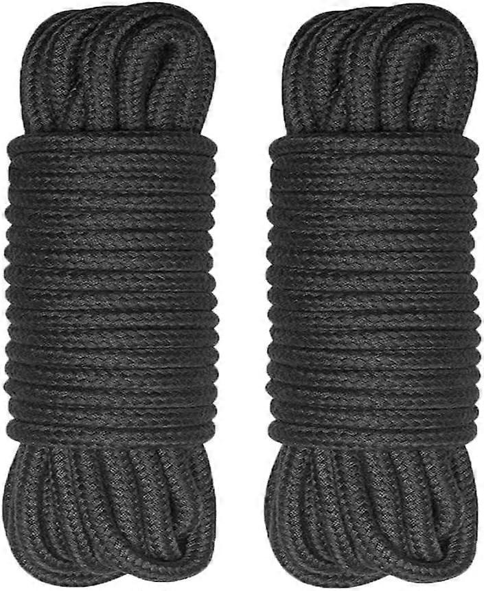 Thick Cotton Rope - 8mm Multi-Purpose Natural Cord (2 Pack)