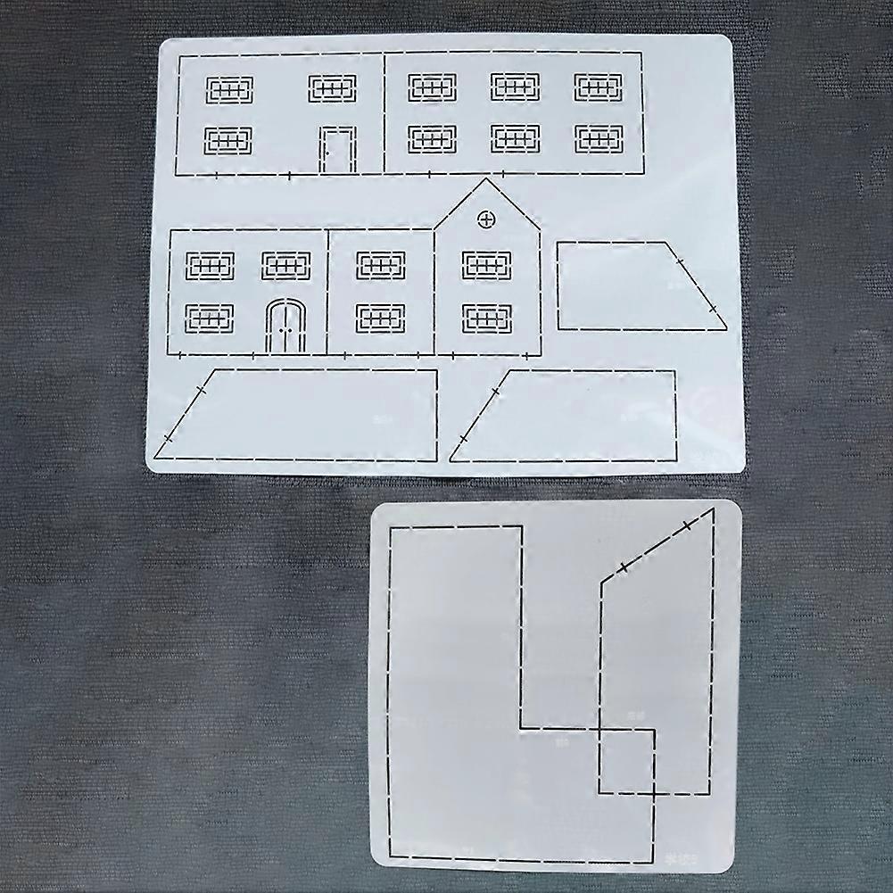 Diy Hand Embroidery Tool DIY Houses Pattern Basket Reusable Drawing Template for Household