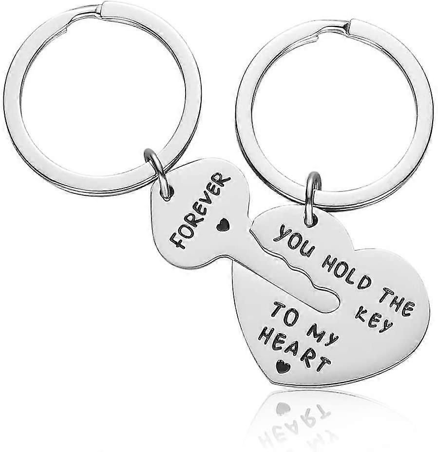 Coppia di regali per fidanzata amica, si tiene la chiave del mio cuore, coppia portachiavi per lui, San Valentino, regalo di compleanno per amico, portachiavi a catena, cachi, Taglia unica Coppia di regali per fidanzata amica, si tiene la chiave del mio cuore, coppia portachiavi per lui, San Valentino, regalo di compleanno per amico, portachiavi a catena, cachi, Taglia unica