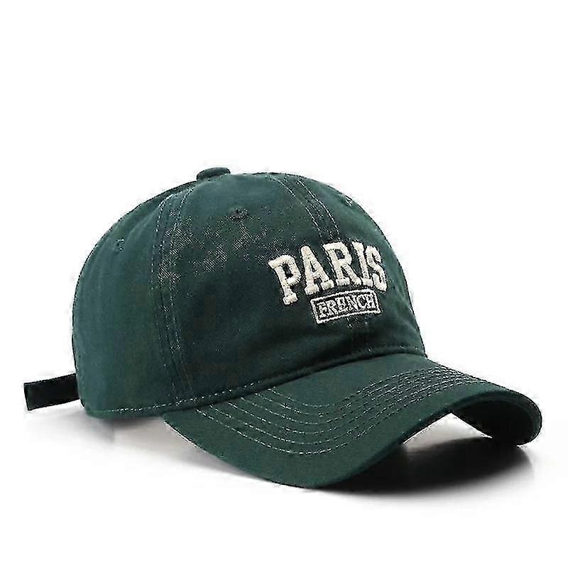 Paris Letter Baseball Cap Green