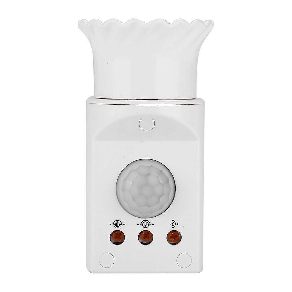 E27 Plug In Body Infrared PIR Motion Sensor Adjustable Lamp Bulb Holder AC 110~250V