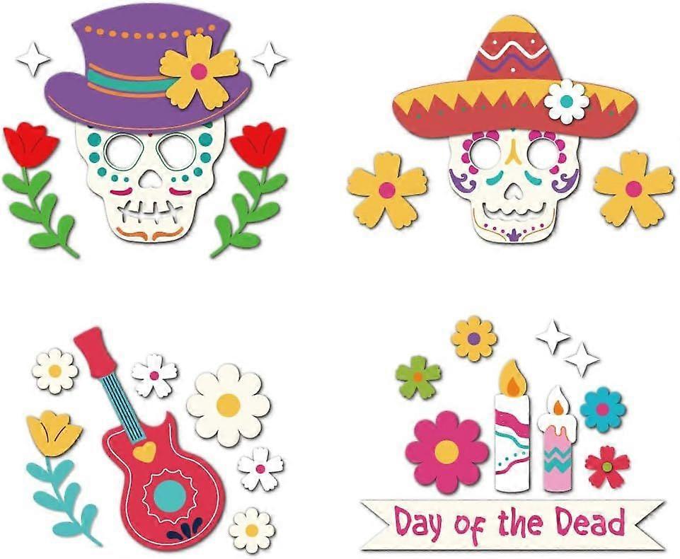 Day of The Dead Die Cuts for Card Making Carbon Steel Die Cuts Skeleton Cutting Dies Frame Stencils Scrapbooking Embossing Template Dies for Halloween