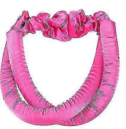 Sleeping Hair Rollers Flexible Curling Rods Magic Wave Hair Curler No Heat Spiral Pear Flower(Pink)