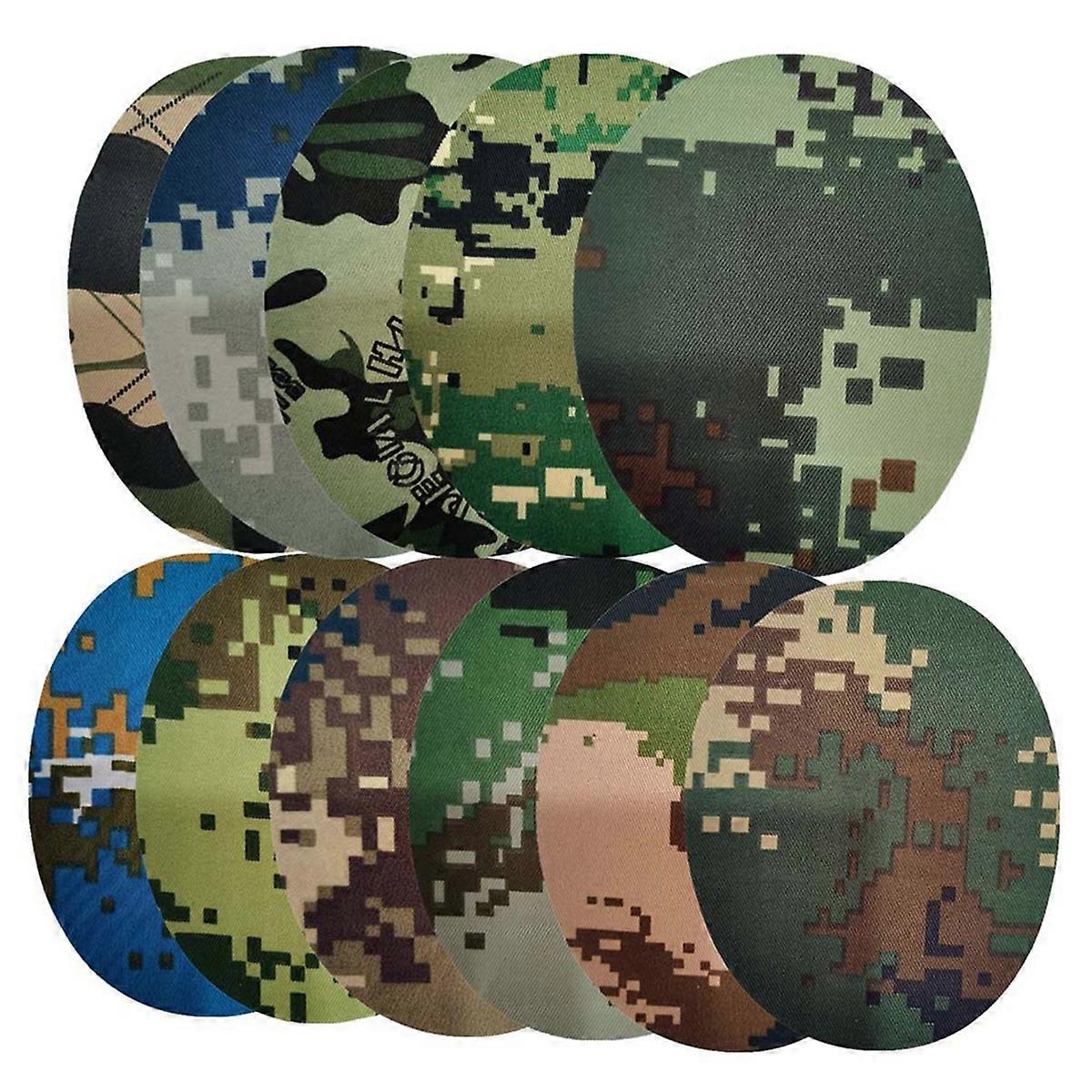 11Pcs Camo Iron on Patches for Jackets Jeans, Clothes Repair Kit, Clothing Elbow Patches for Holes