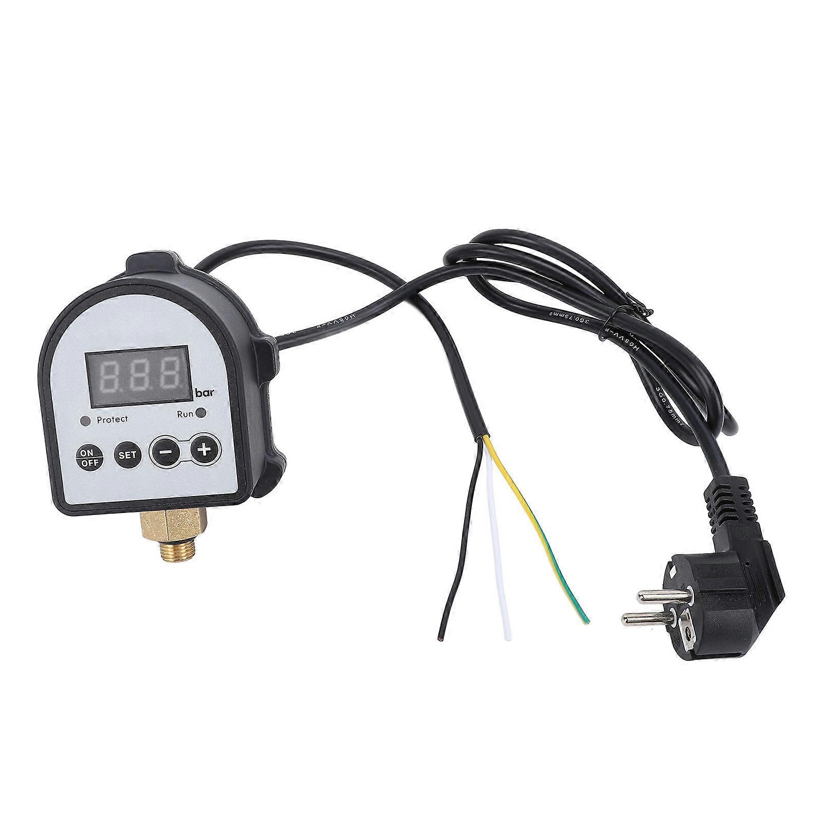 Water Pump Pressure Switch 1500W G1/4 Thread Interface IP66 Water Proof Digital Automatic Pressure Controller EU Plug 220V