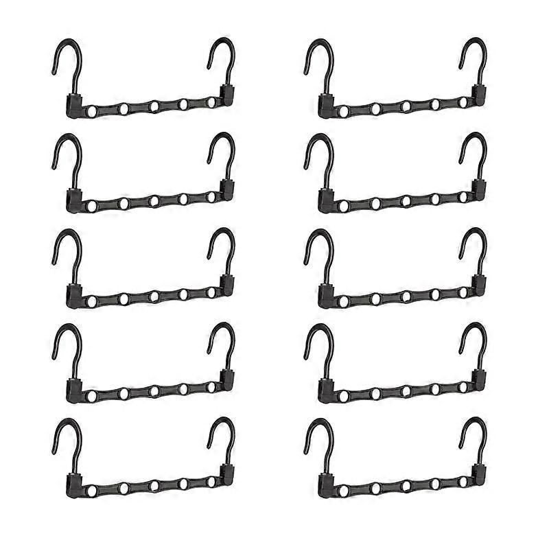 10PC Clothes Hangers - Space-Saving Plastic Organizer for Closet