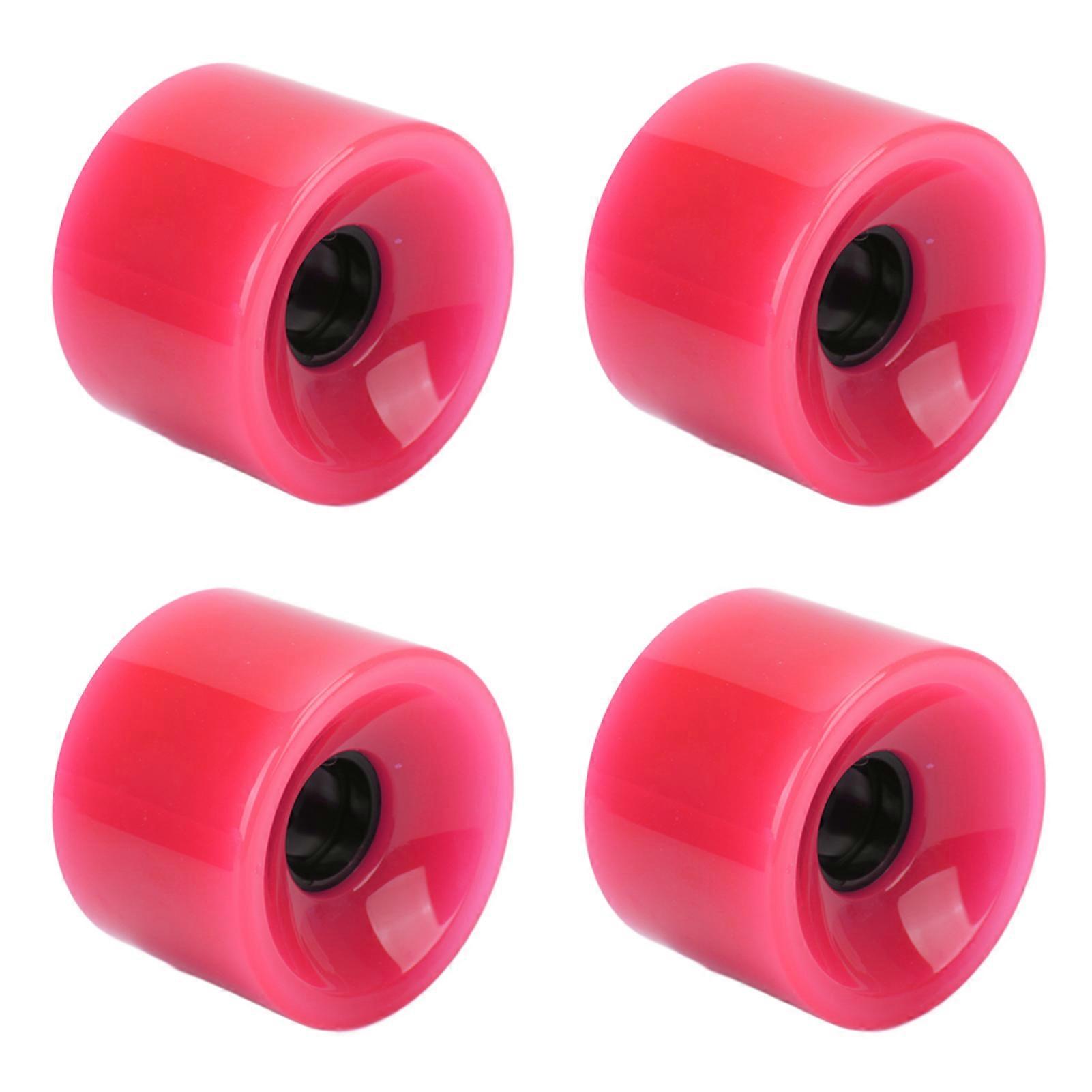 4Pcs Scooter Wheels nced Safe Riding Strong Grip Durable Without Cracking Scooter AccessoriesRose Red