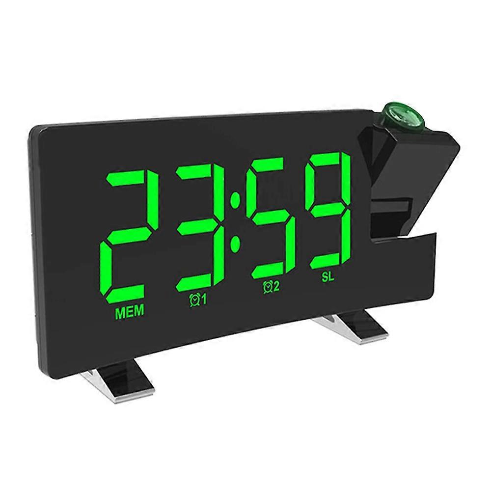 Digitaler Wecker mit Projektion, 3 Lautstärkestufen, 0-100 % Helligkeitsdimmer, 4 Projektionshelligkeitsstufen