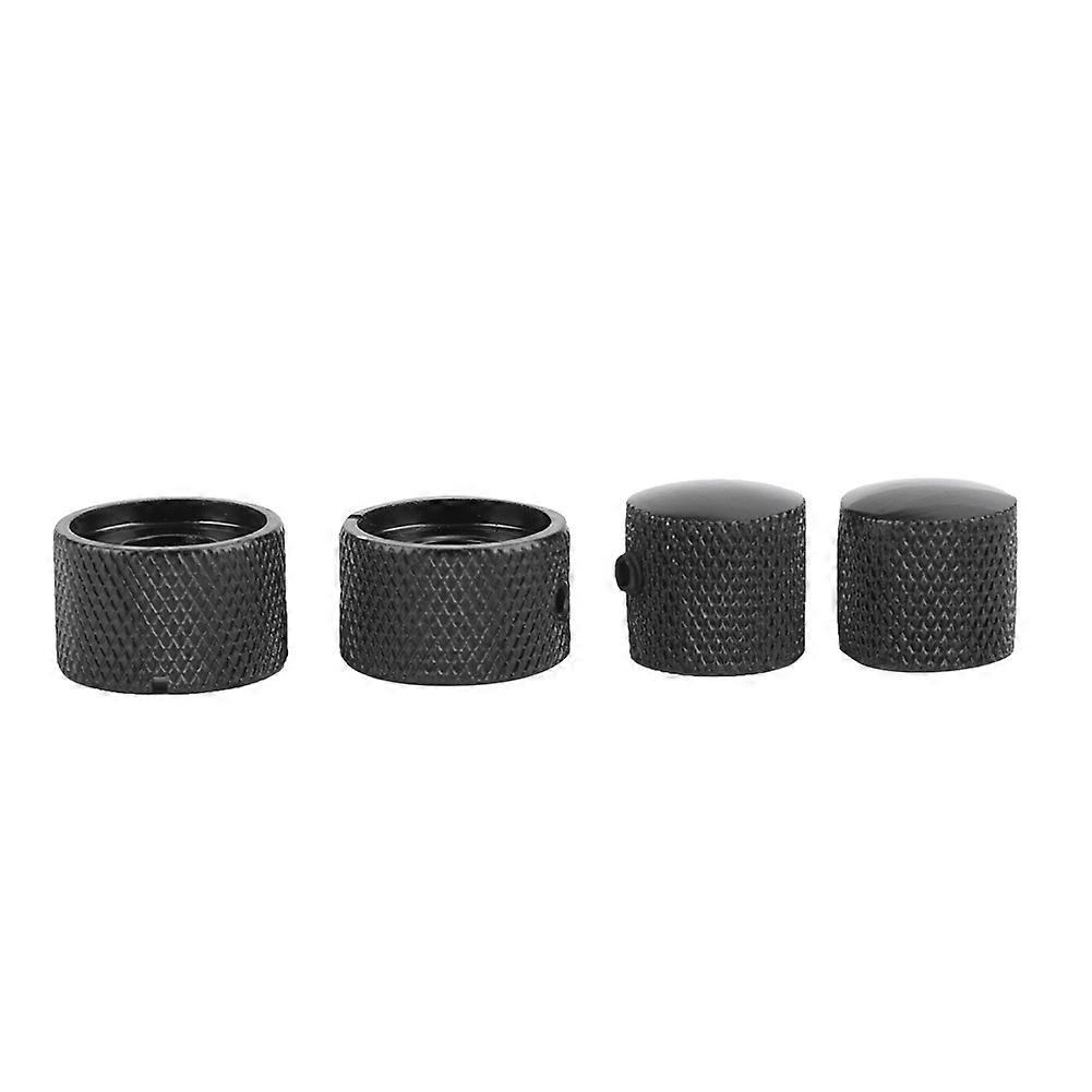 Guitars Volume Tone Control Knobs Button Accessory for Electric Guitar and Bass(Black)