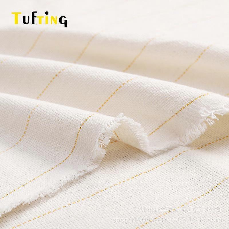 Overlocking Tufting Cloth with Marked Lines- Primary Monk's Cloth Punch Needle Fabric for DIY Rug-Punch Tufting Gun