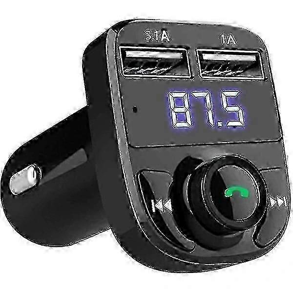 Fm Transmitter X8 With Bluetooth And Hands-Free, Black