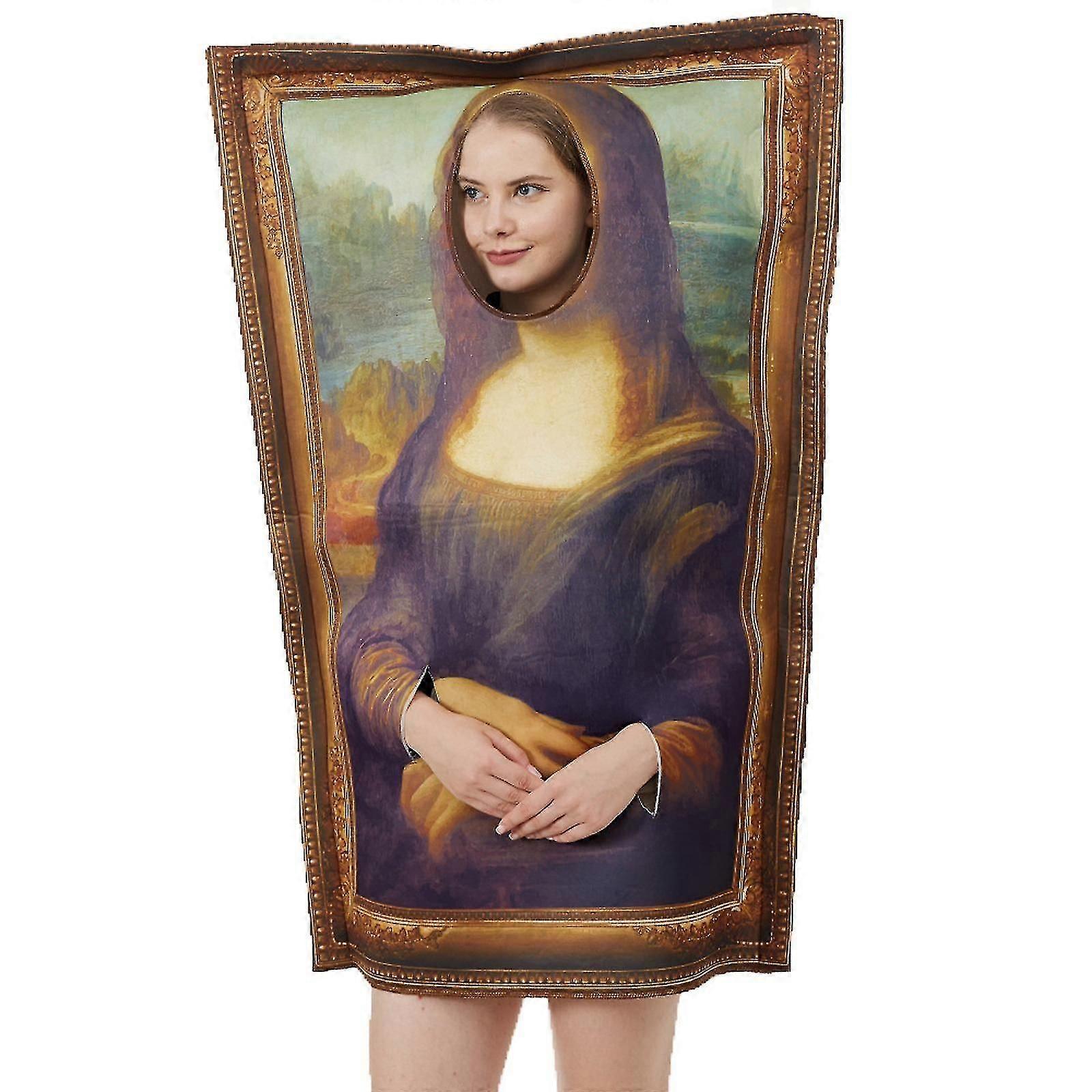 Αστεία Mona Lisa Mural Κοστούμι Για Ενηλίκων Unisex Jumpsuit Κοστούμι Cosplay