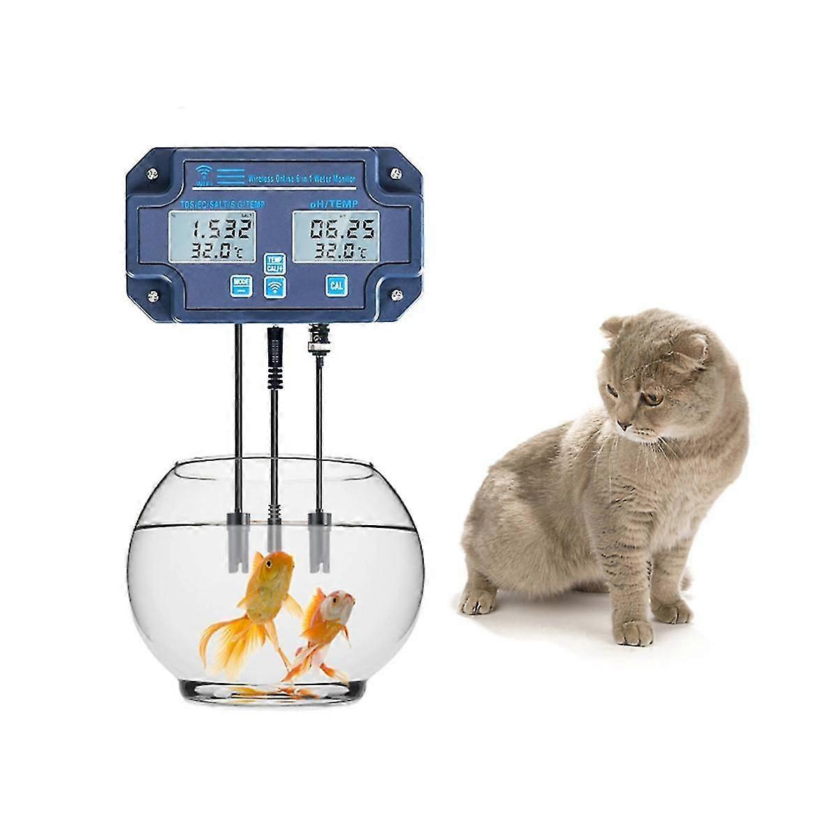 6-in-1 Digital Water Analyzer Ph/ec/tds/salt/gross Weight/temperature Recording Online Wifi Water Q