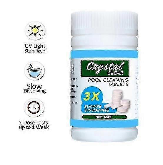 Cleaning Tablet100 Pcs Pool Cleaning Tablet Safe Long Lasting For Swimming Pool - DD