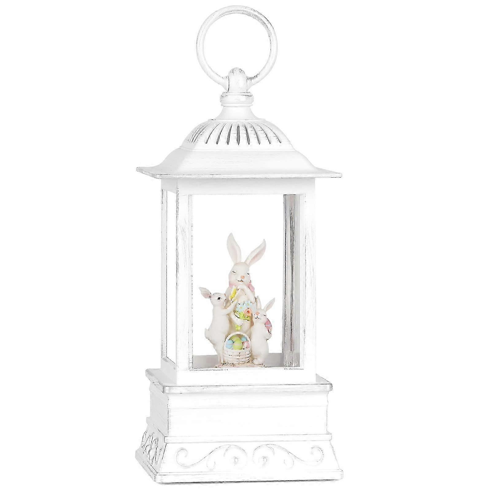 Bunny Glitter Lantern Snow Globe Spring Home Decor Bright Easter Gift Decoration