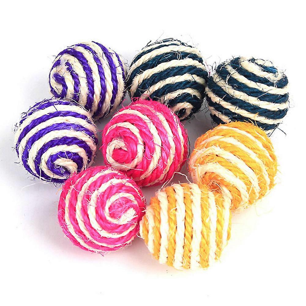 Pet Sisal Rope Weave Teaser Play Chewing Rattle Scratch Catch Toy