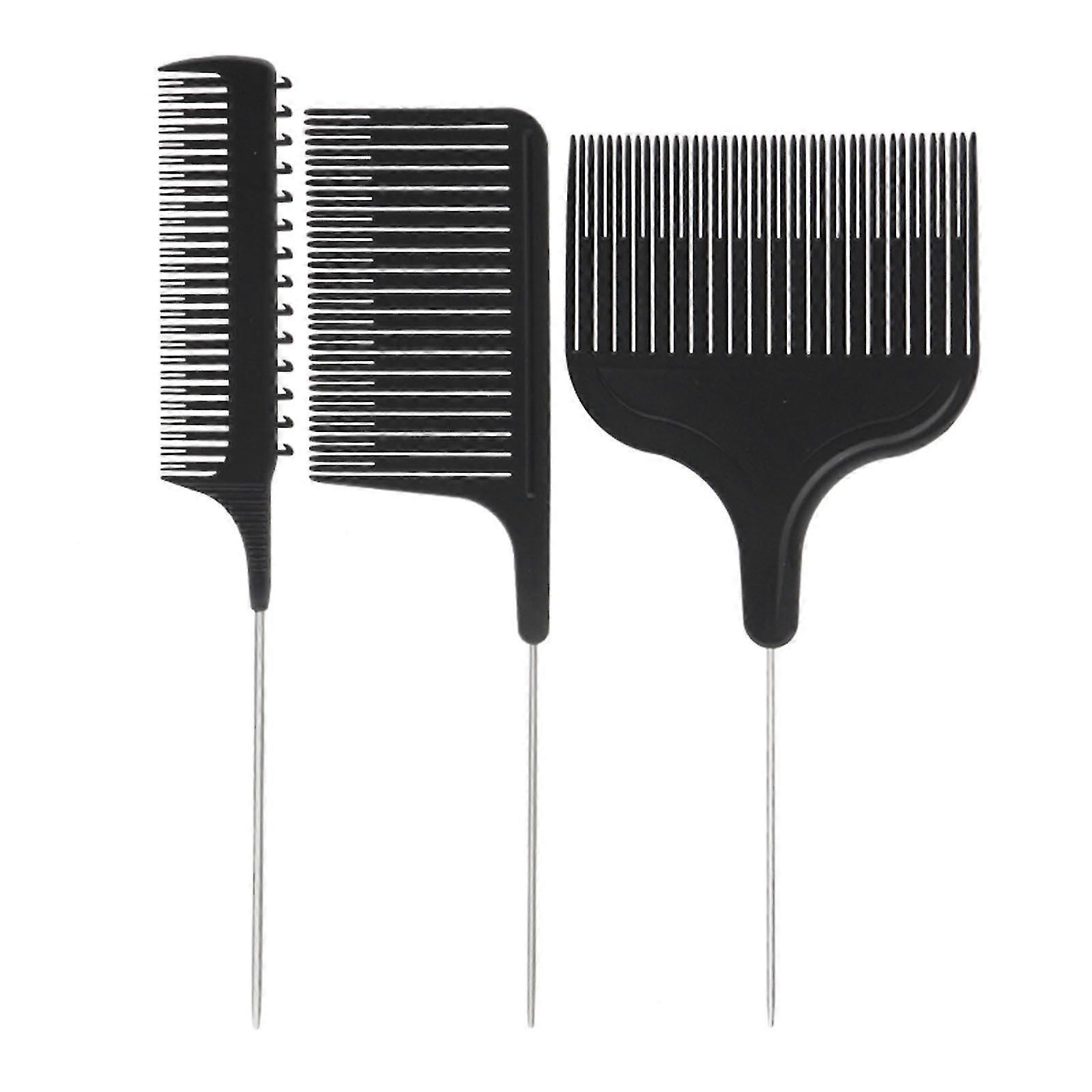 Hair Styling Combs Tailed Comb Set Coloring   Dyeing Comb Salon Tool