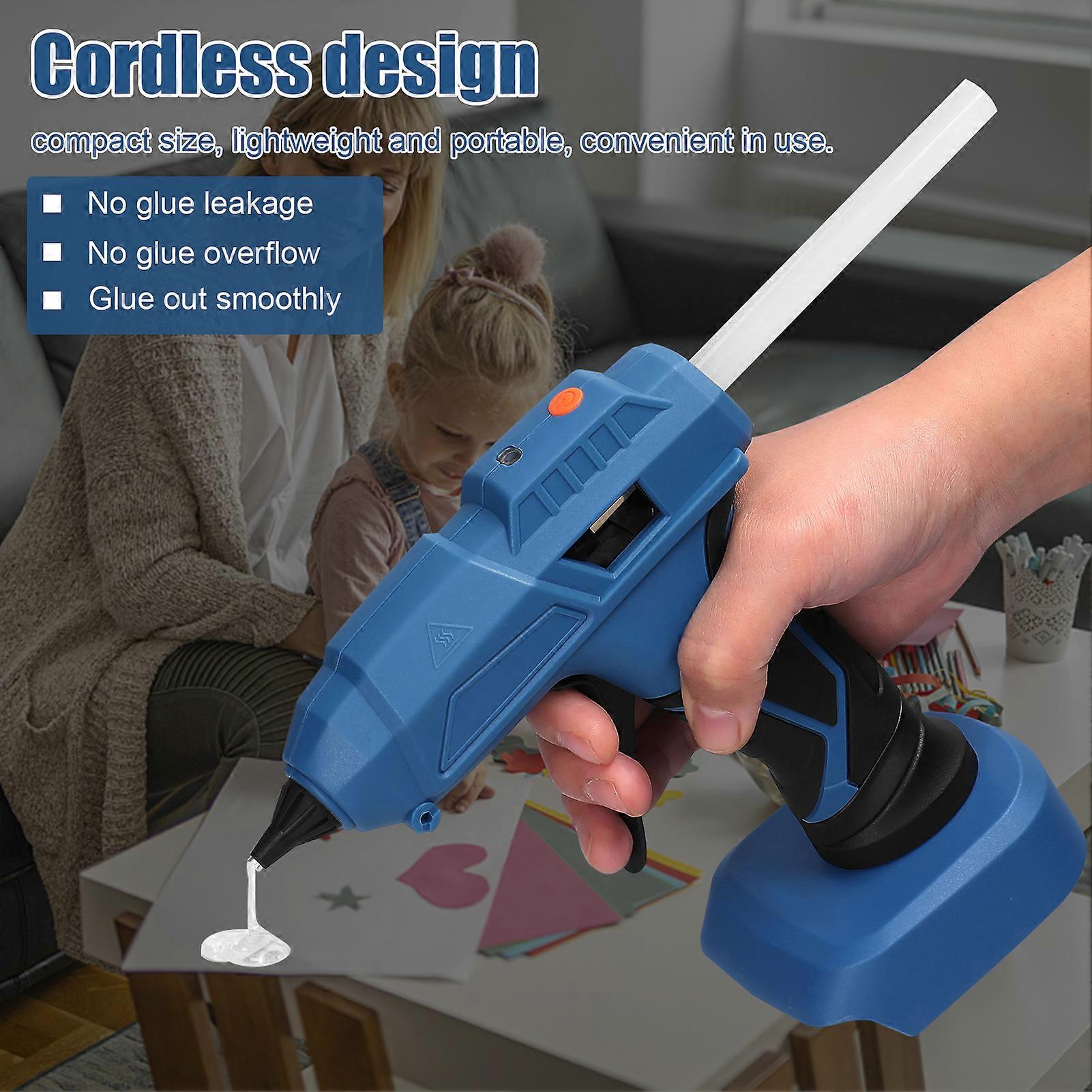 Professional Cordless Hot Melt Glue Machine Portable Home Use Hot Melt Glue Machine Craft DIY Repairing Tool Kits with GlueSticks