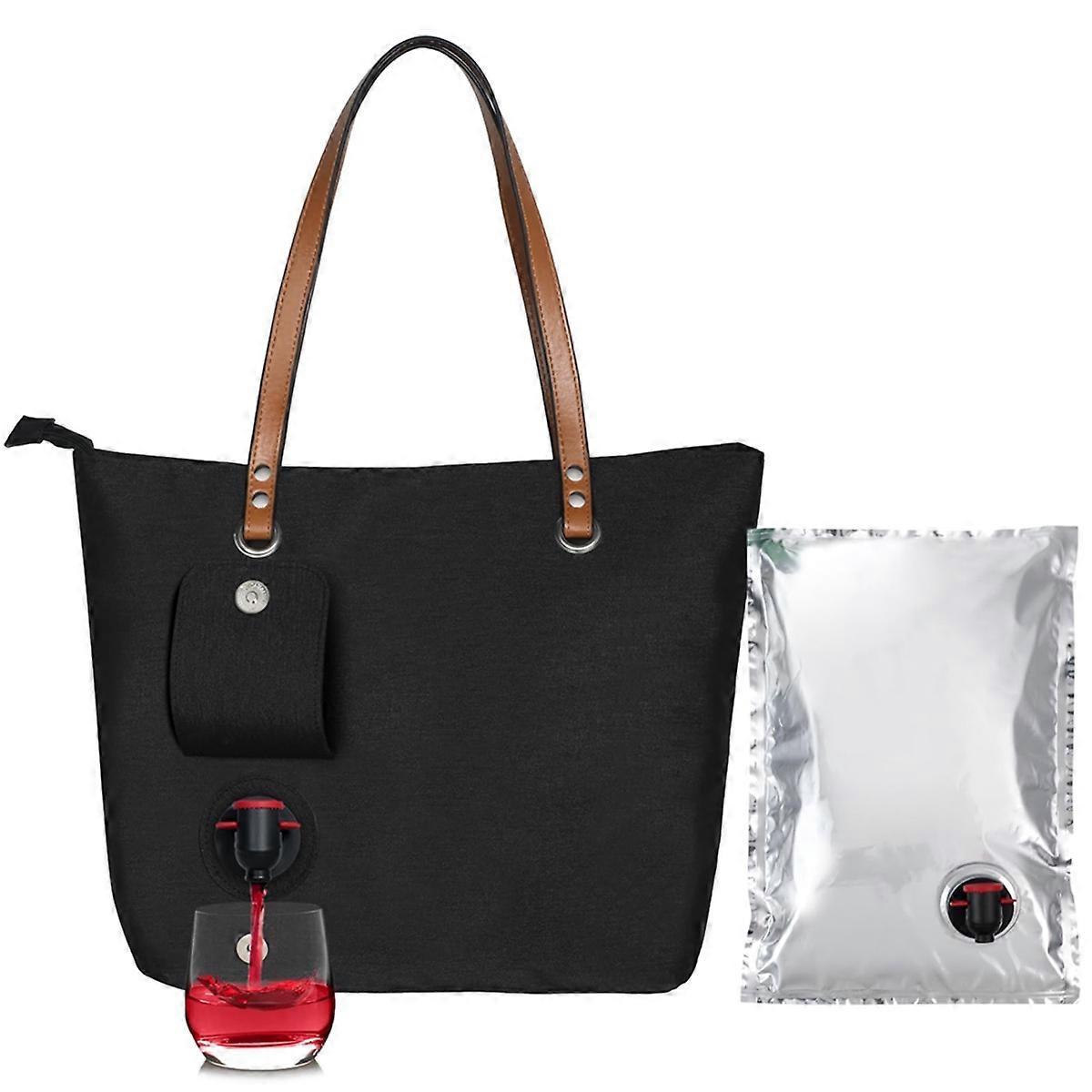 Sac fourre-tout isotherme pour bouteille de vin, glacière de plage pour voyage, sac à main étanche et isotherme avec compartiments à bec cachés