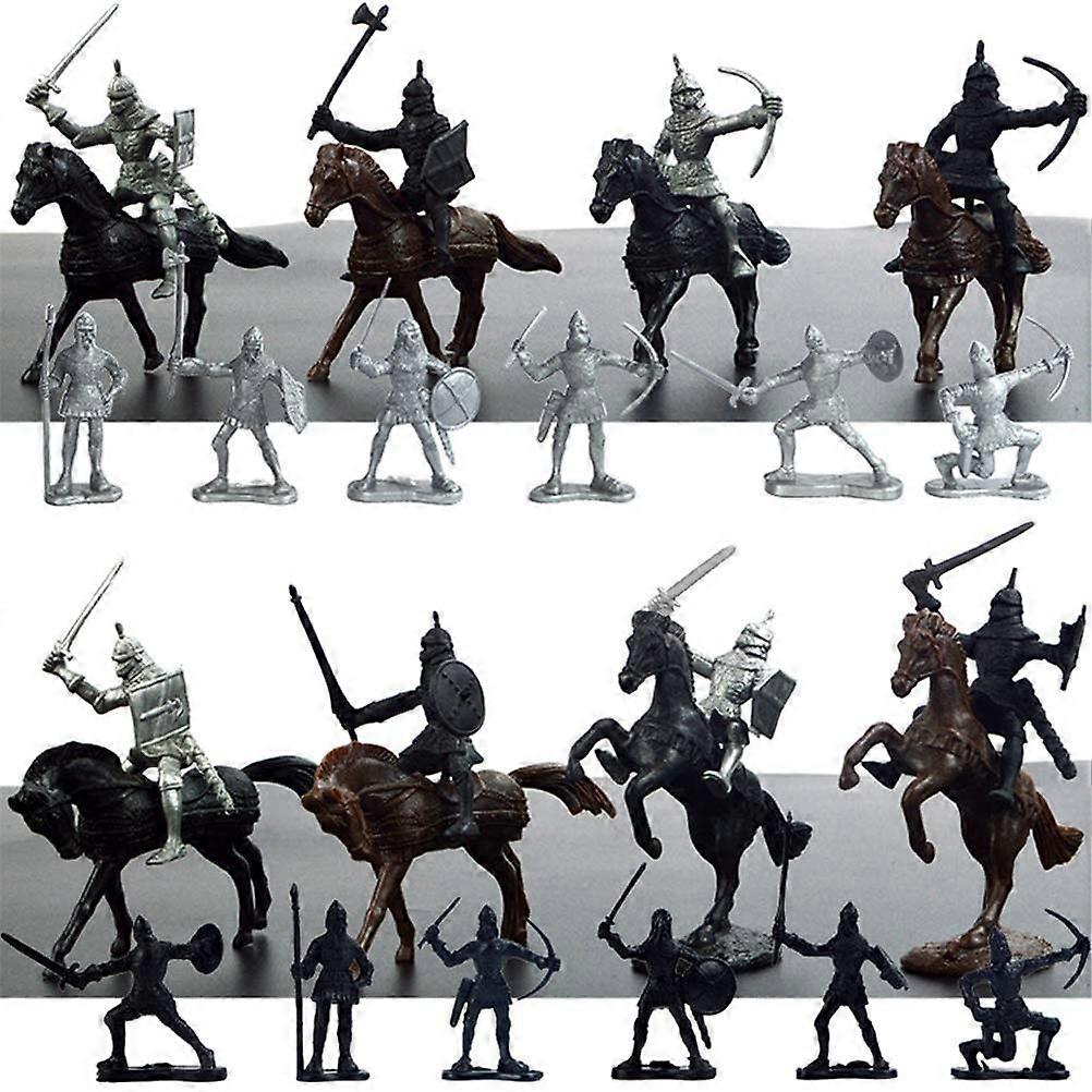 Medieval Infantry Cavalry Figure Set Sturdy Durable Plastic