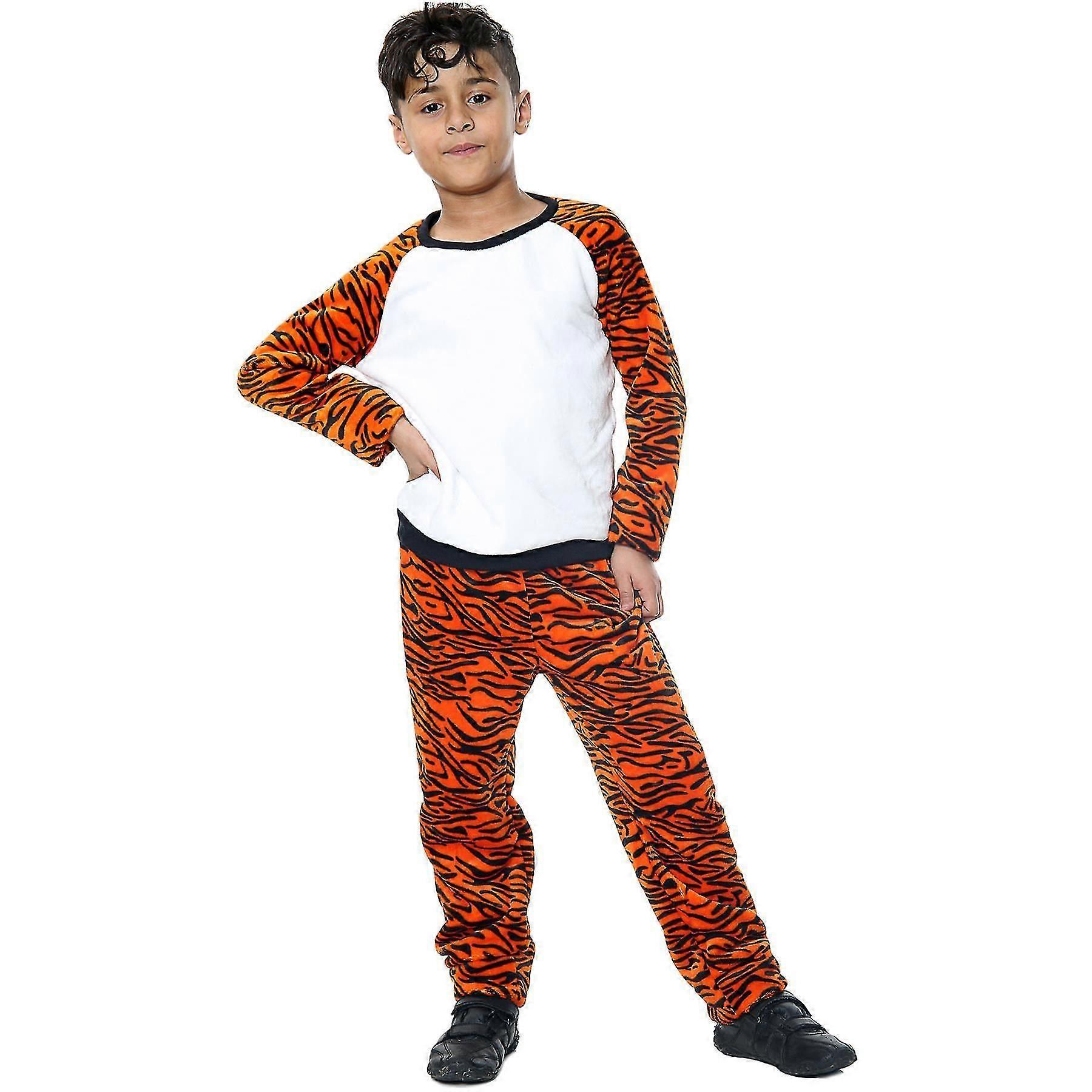 Kids Unisex Extra Soft Tiger Print Pyjamas Set