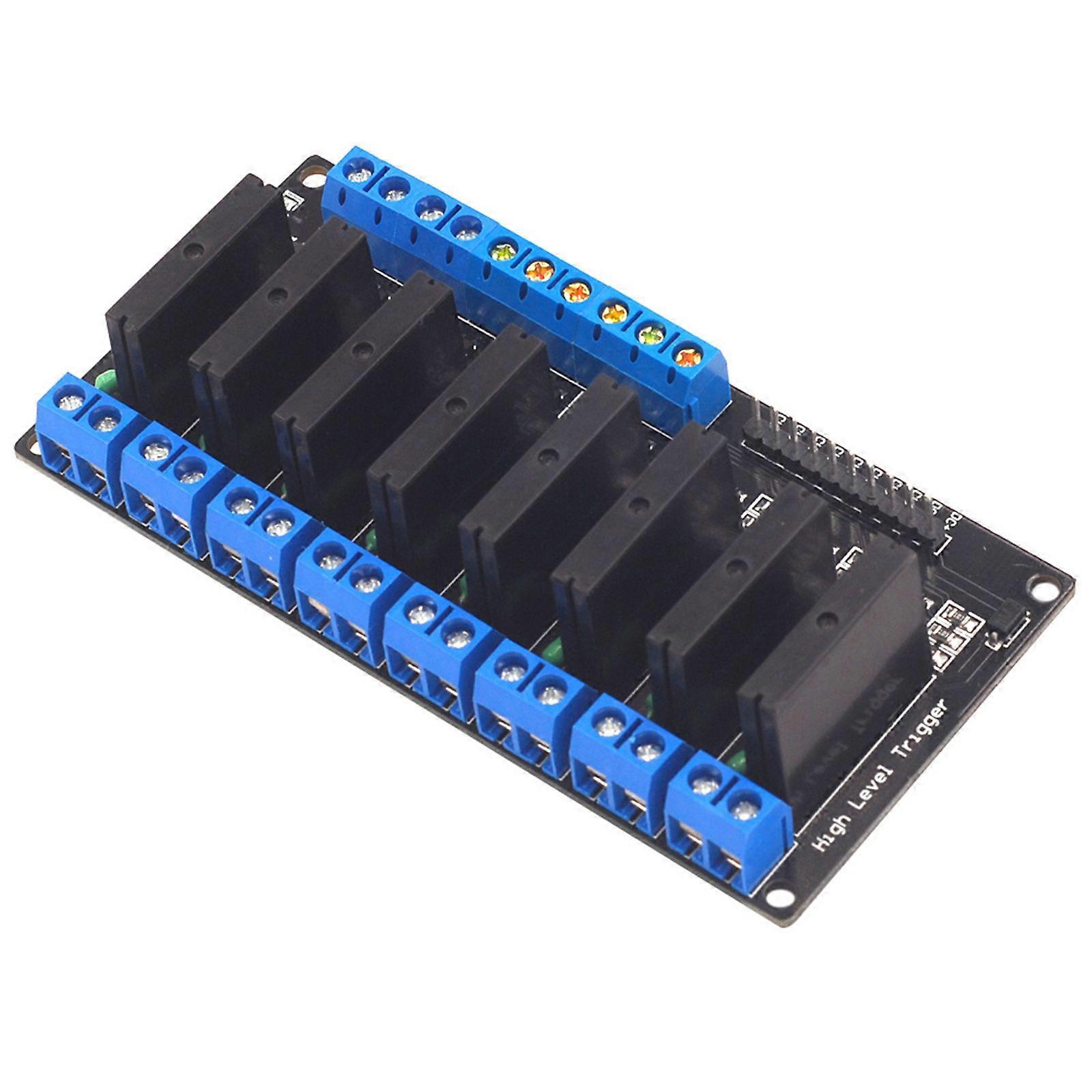 8 Channel High Sensitivity Solid Relays Module PLC Driver  DC5V 12V 24V For Industrial Control