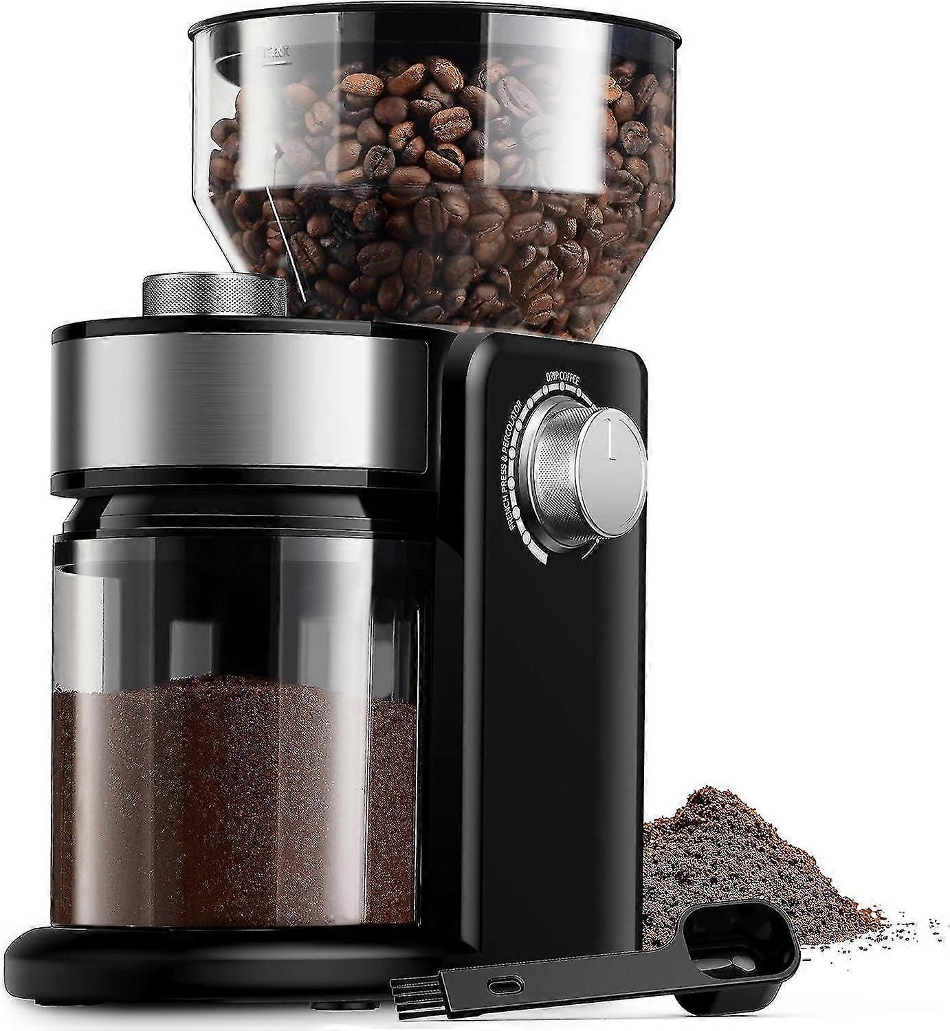 Electric Burr Coffee Grinder 4.0, Automatic Flat Burr Coffee for French Press, Drip Coffee and Espresso, Adjustable Burr Mill with 16 settings, 14 Cup
