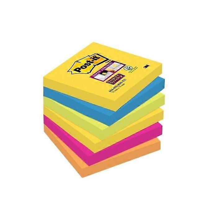 Notepad - POST-IT - Rio Colors - 76 x 76 mm - Pack of 6 - Super Sticky