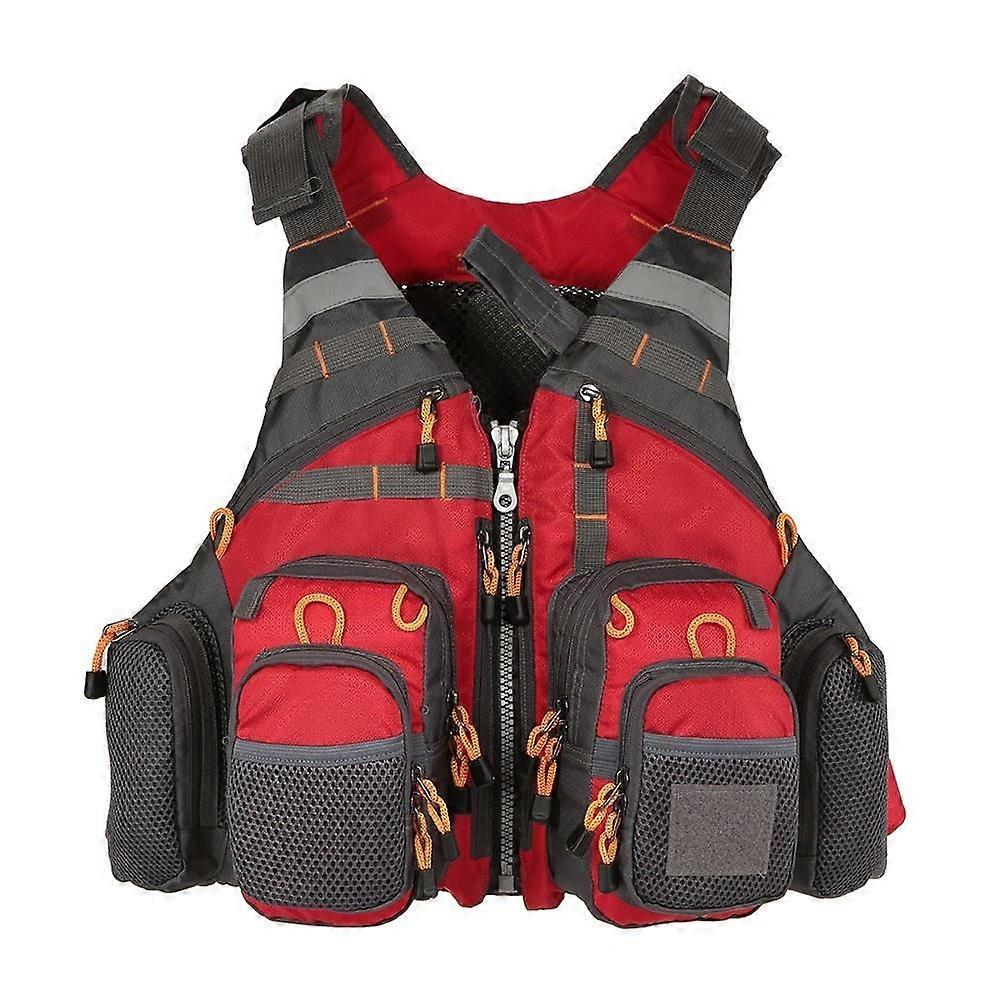 Fishing Life Vest Superior 209lb Buoyancy Life Safety Jacket Swimming Sailing Coat Utility Vest