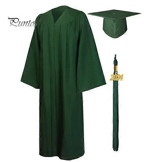 1 Set Unisex Graduation Robe Hat Set Front Zipper Loose Tassel 2024 Year Tag College Bachelor Doctor Master Graduation Ceremony Gown Cap Tassel Set