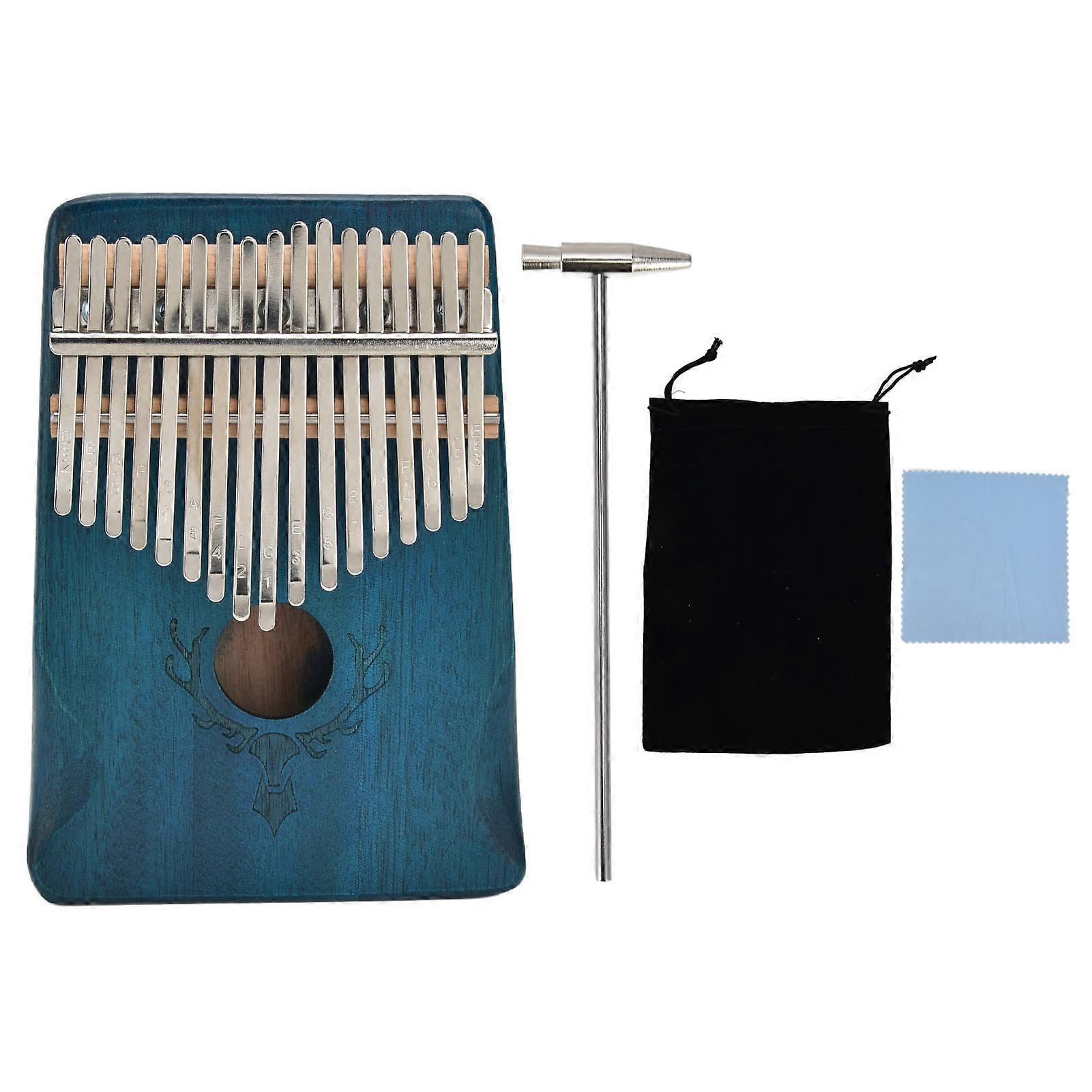 17キー親指ピアノギフトポータブル木製カリンバオーナメント初心者のためのアートクラフト
