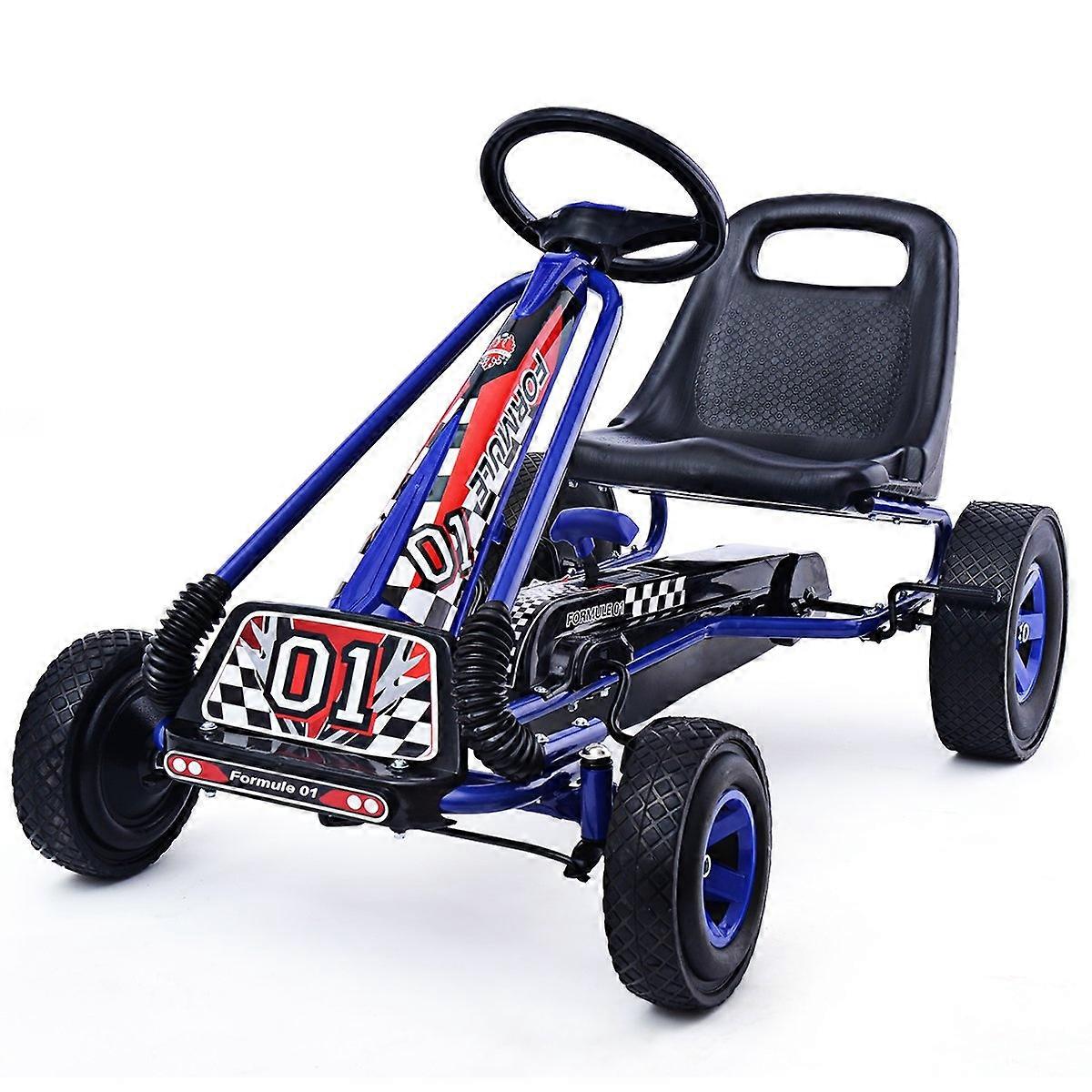 Pedal Go-Kart Racing Kids Car Pedal Vehicle Pedal Car Gocart Outer Seat Blue