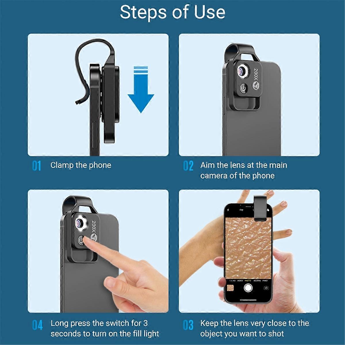 Magnification Microscope Lens with CPL for Ios Android Smartphones A