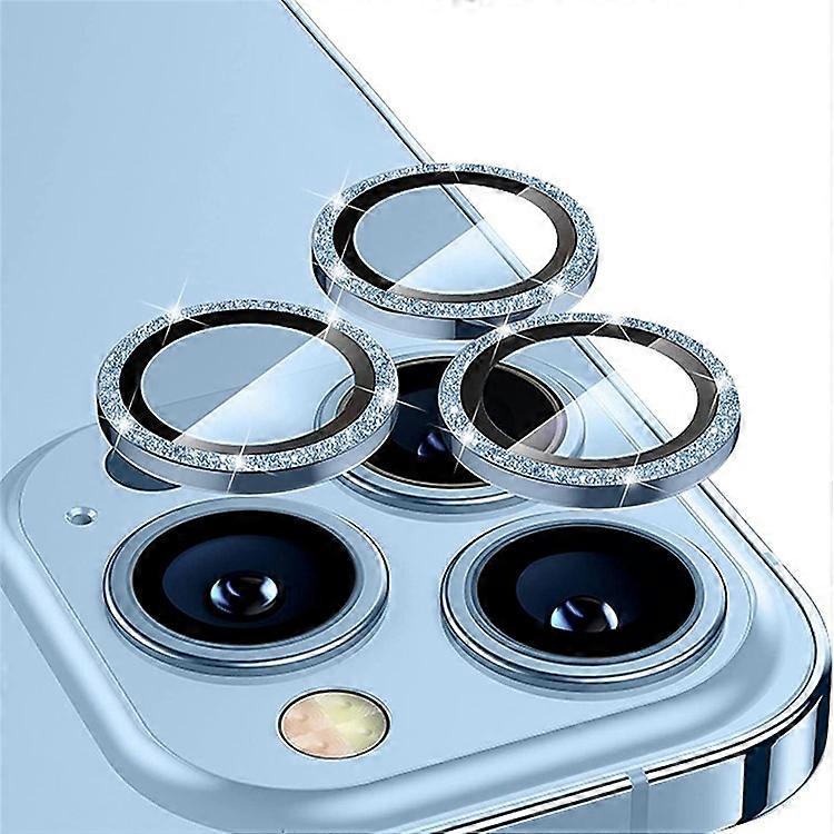ENKAY HAT PRINCE 1Set Compatible For iPhone 16 Pro / 16 Pro Max Camera Lens Protector Glitter Metal Ring Lens Film
