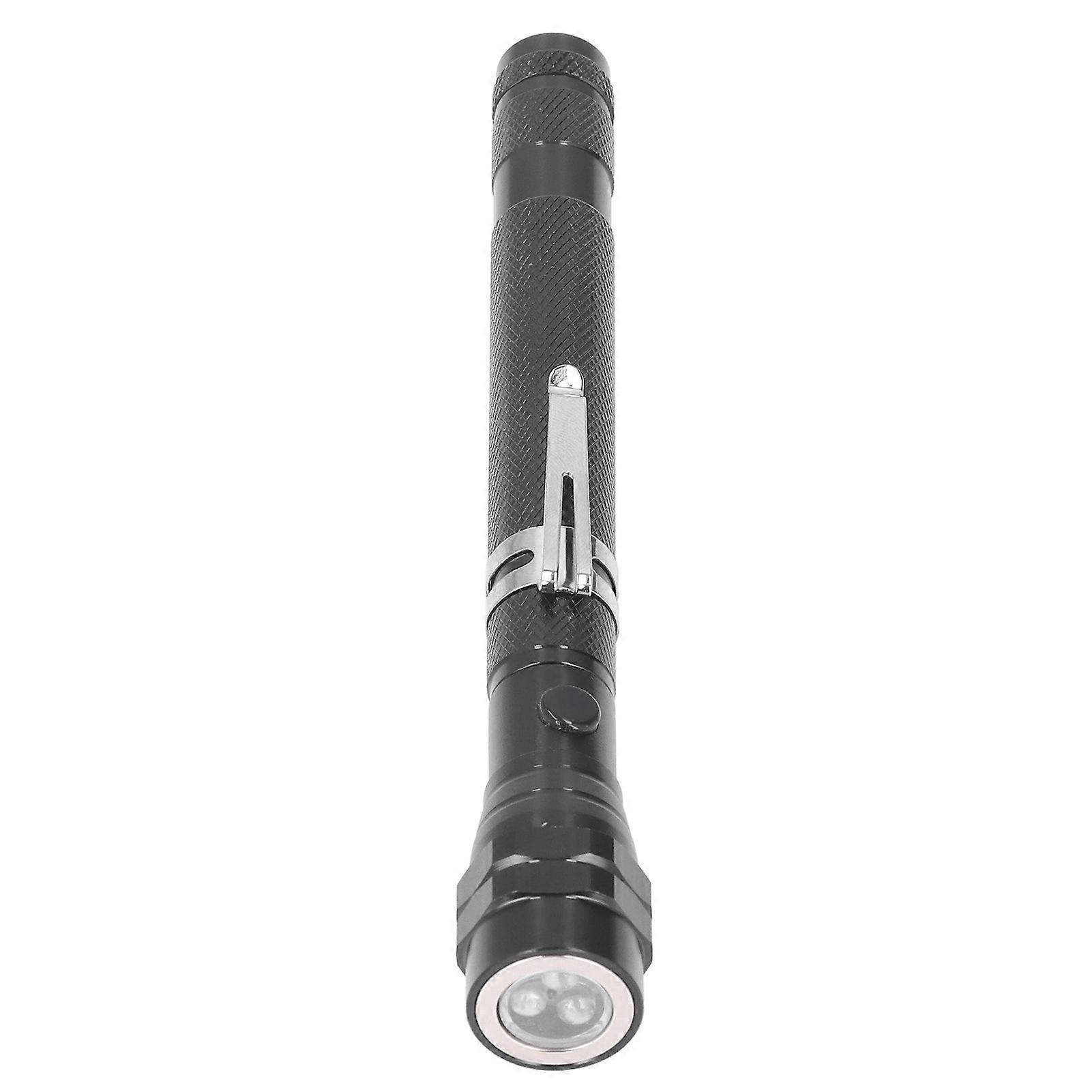 LED Magnetic Picker Portable 360 Degree Rotation Adjustable Magnetic Pickup Stick for Auto RepairBlack