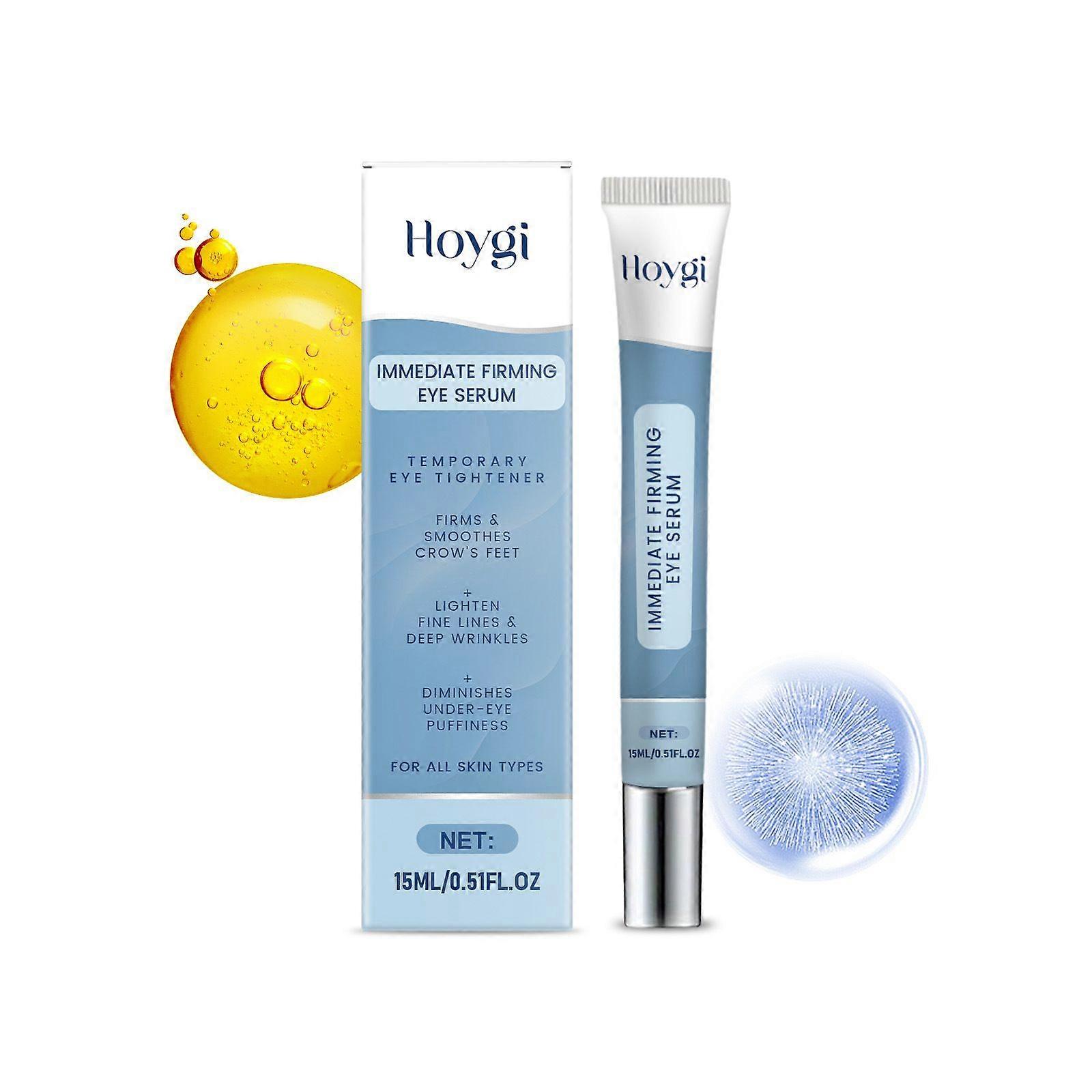 Instant Firming Eye Serum Reduces Under-Eye Bags, Wrinkles, Dark Circles, Fine Lines & Crow's Feet Anti-Aging Wrinkle Remover 15ml