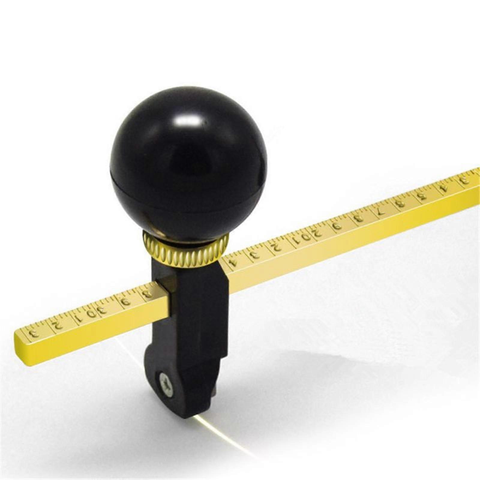 6 Wheels Construction Tool Durable Circular Compass with Scale Knob Window Adjustable Suction Cup Glass Cutter Scribe 600MM