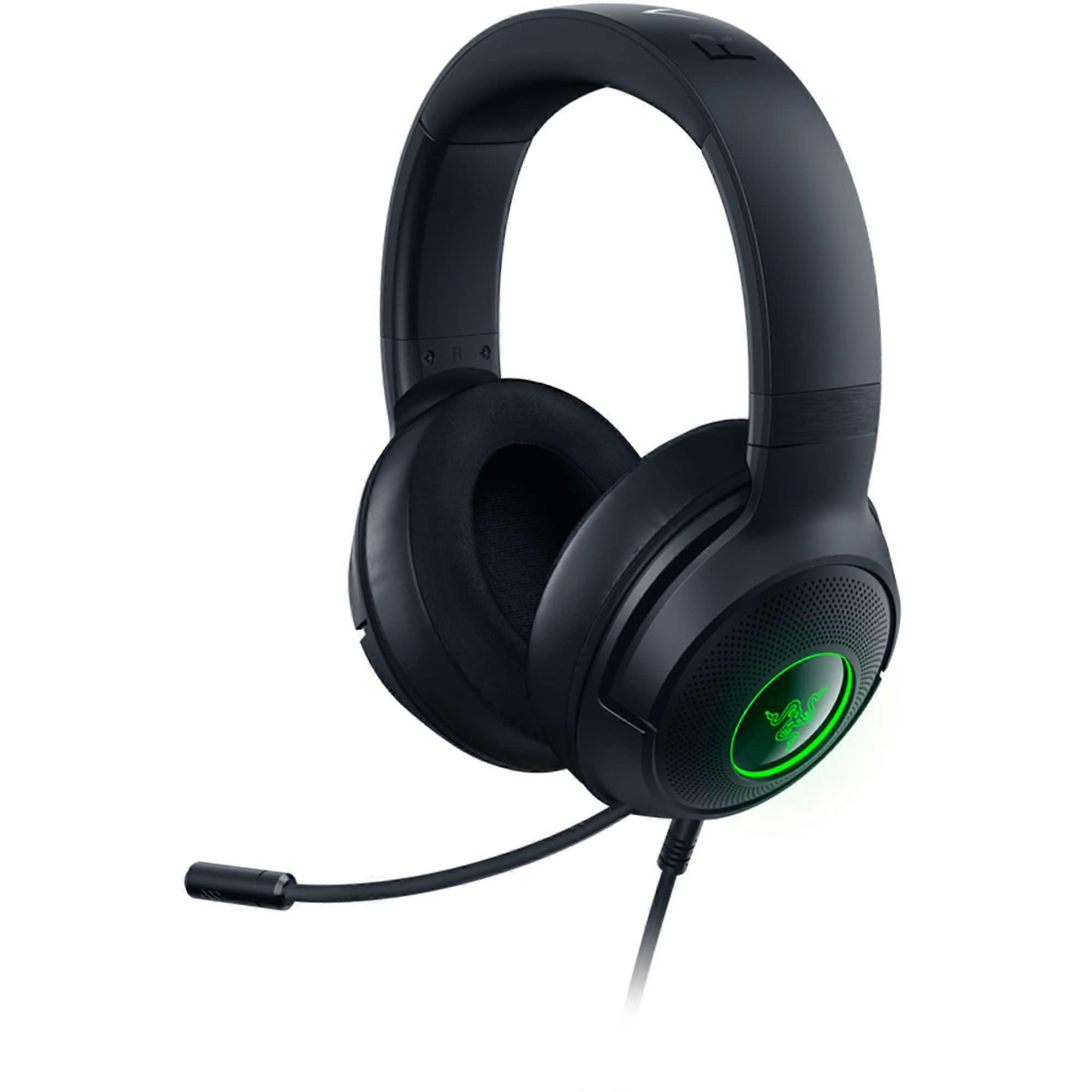 Gaming Headset PC and Console Compatible, Wired Over-Ear With Adjustable Microphone
