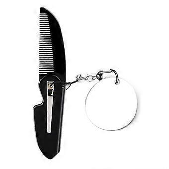 Small Pocket Comb with Mirror for Men Everyday Grooming and Hair Styling Tool