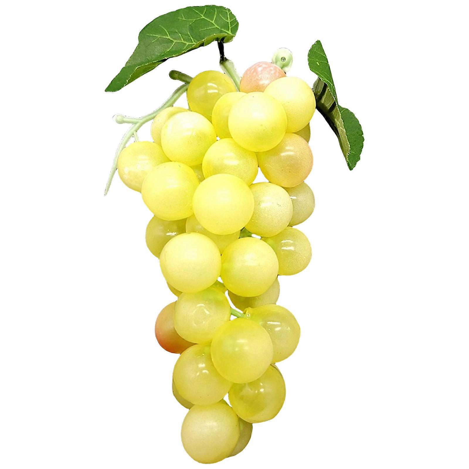 Durable Plastic Simulation Grapes Model for Home Adornment Event Planning Restaurant Showcases and Photography Property yellow grapes