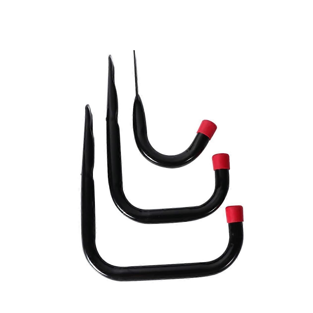 1 Set Black Storage Hooks for Garage Tools