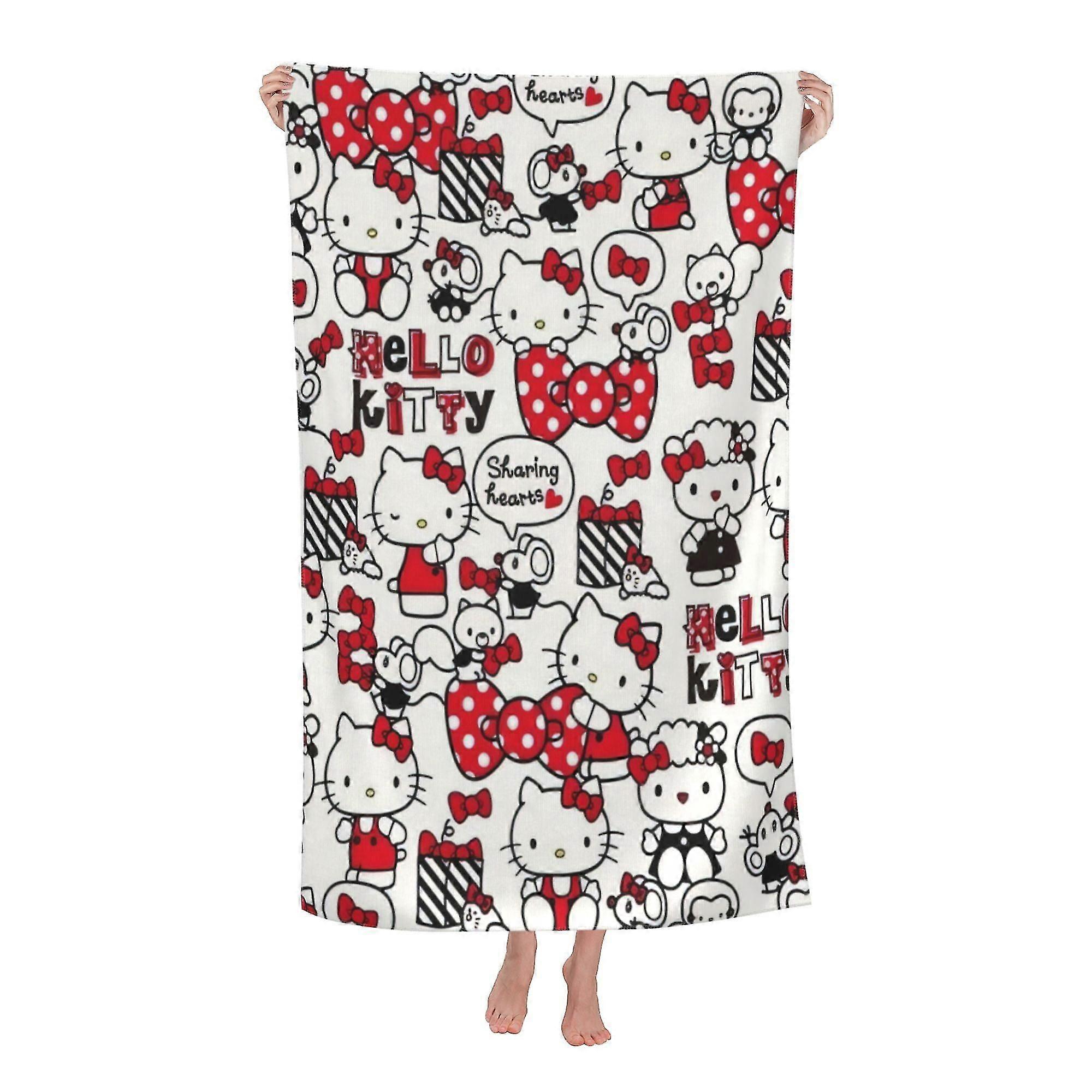 Hello Kitty Beach Towel, Large Microfiber Bath Towel #shem
