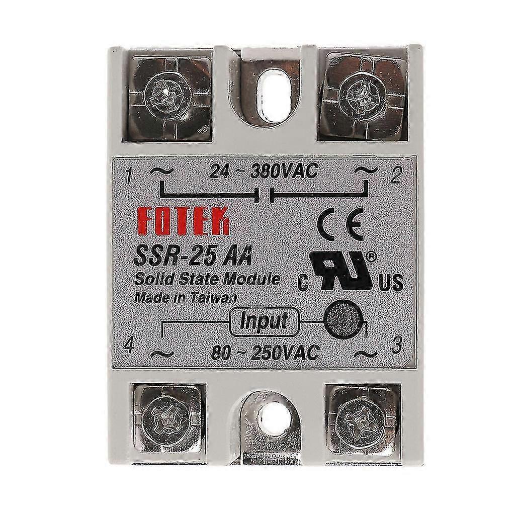 Solid State Relay Module Ssr-25 Aa 25a 250v 80-250v Ac Input 24-380v Ac Output