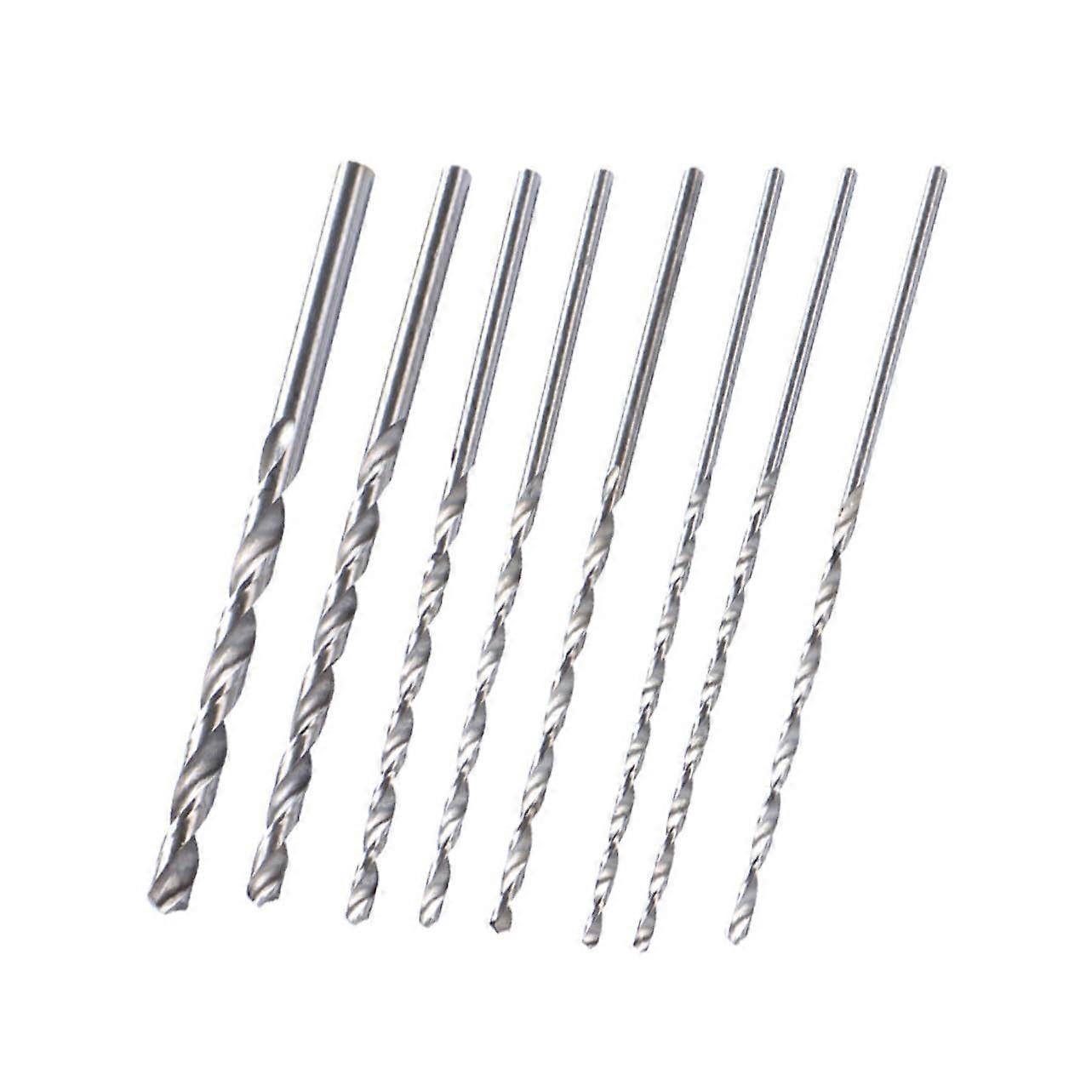 8pcs Long Drill Bits High-Speed Steel Twist Drill Stubby Twist Drills Shank Drill Bit Set