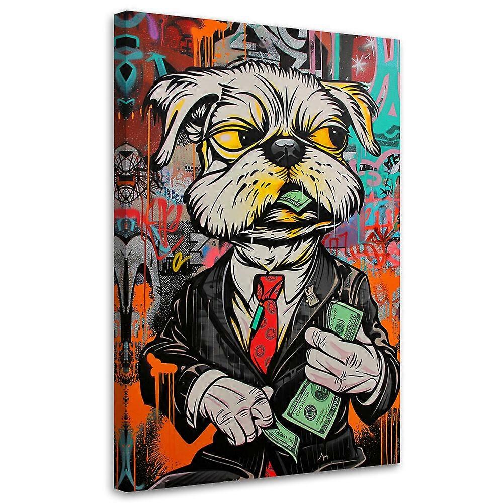 Lienzo, Dólares de perro pop art - 40x60