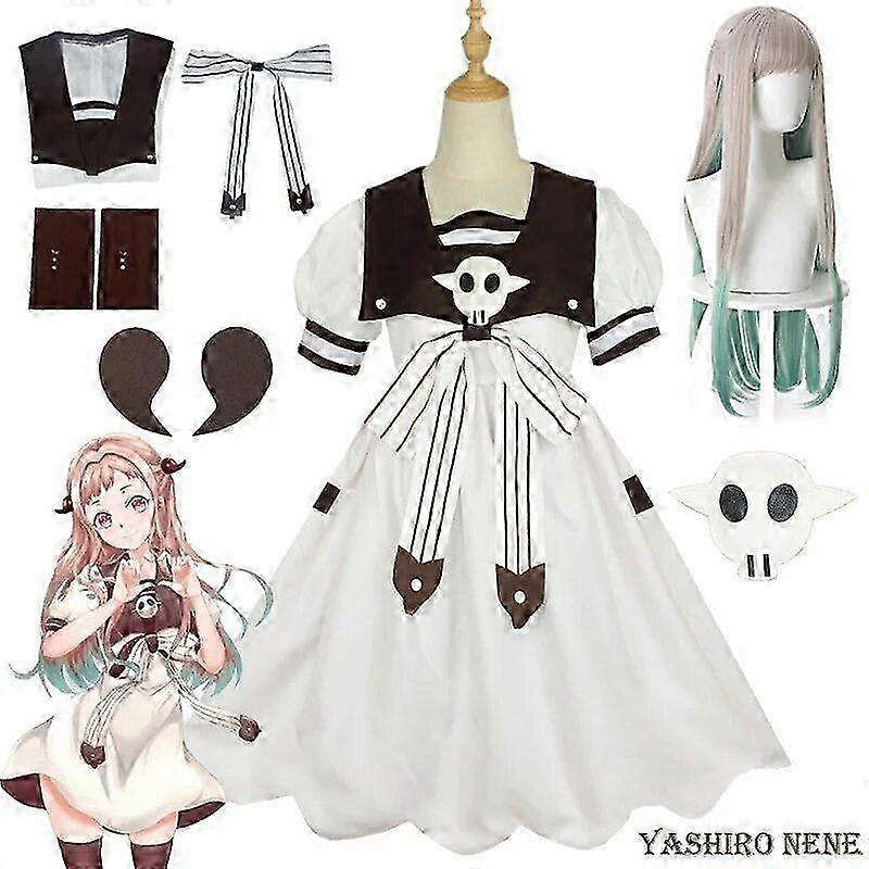 アニメ八代寧々コスプレトイレバウンド花子くんコスプレコスチュームドレスウィッグフルセットハロウィンカーニバルパーティー女性コスチューム