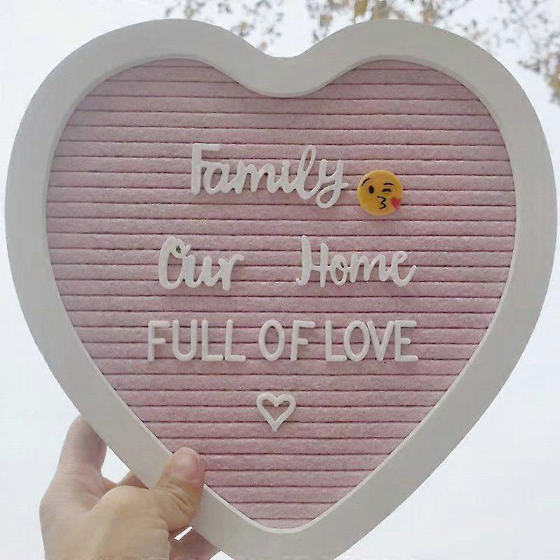 Heart Felt Message Board Letter Board, Replaceable Wooden Message Board Sign